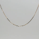 9K Rose Gold Enlongated Cable Chain18 Inch Spring Clasp - Syzjewelry